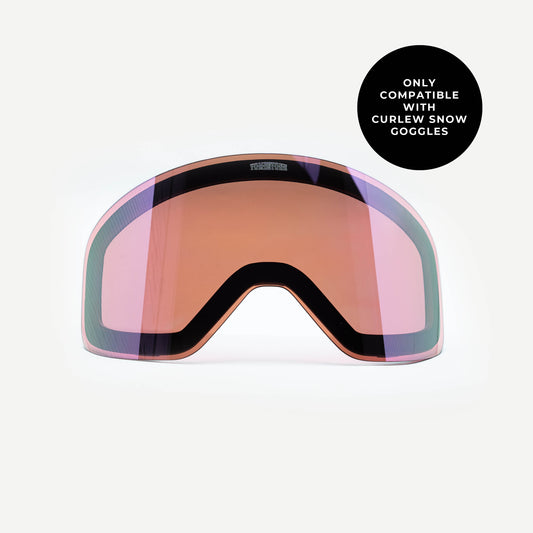 Low Light Snow Lens - Cherry Pink | Curlew Snow Goggles