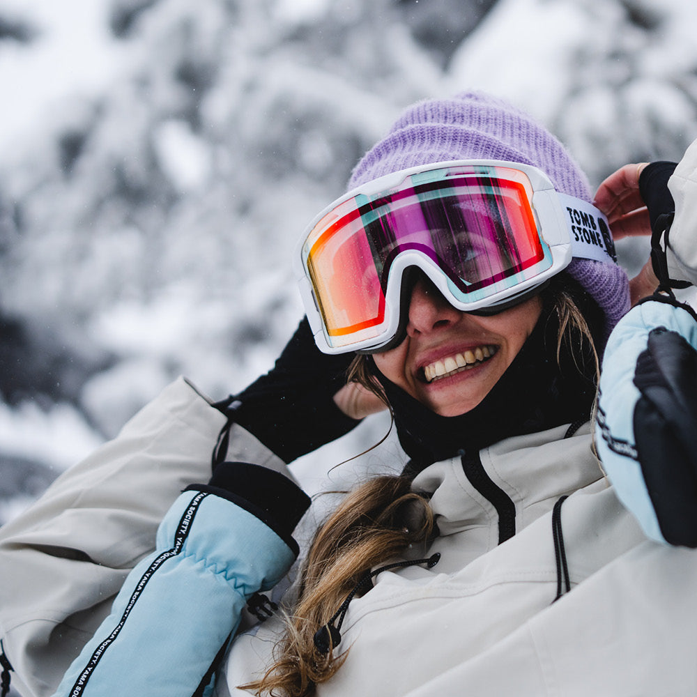 low light snow goggles Low Light Snow Lens - Red/Orange